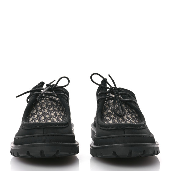 CHRISTIAN DIOR Nubuck Calfskin Oblique Explorer Boat Shoe 43