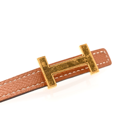 HERMES Swift Epsom 13mm Focus Belt 65 Black Gold 1627855