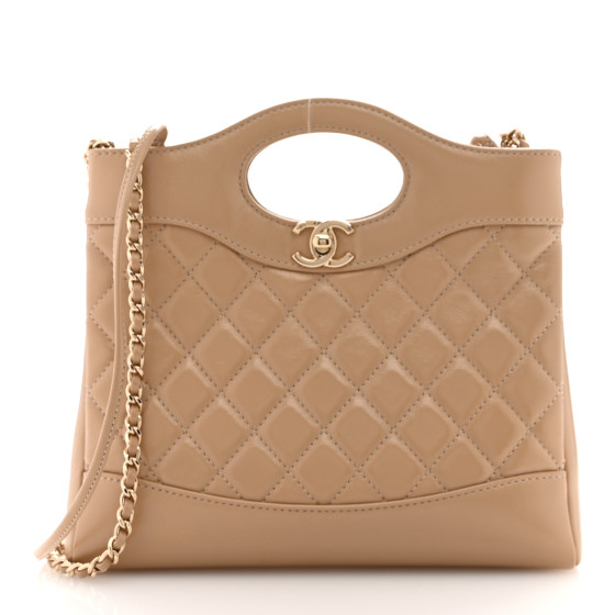 大量入荷 Shiny CHANEL Crumpled Bag Shopping 31 Mini Quilted Calfskin アイシャドウ