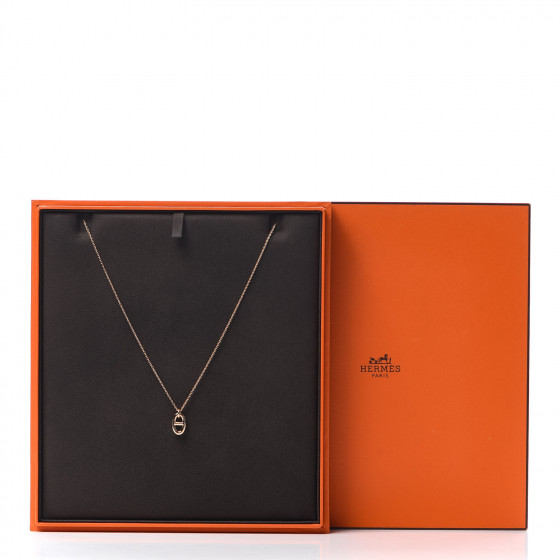 HERMES 18K Rose Gold PM Farandole Pendant Necklace 737327