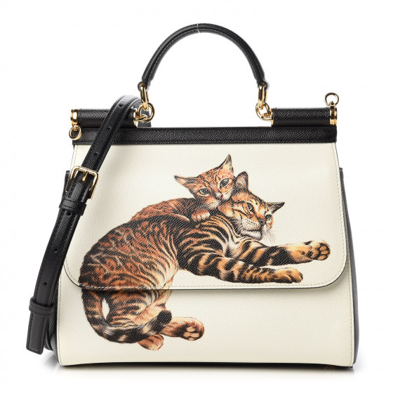DOLCE & GABBANA Dauphine Kitten Print Medium Miss Sicily