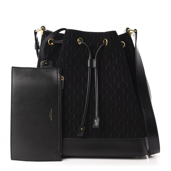 【SAINT LAURENT】MONOGRAM BUCKET BAG Saint Laurent Le Monogram Bucket Bag in Spazzolato Leather