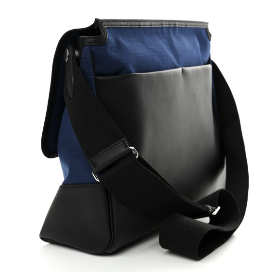 HERMES Bivoac Canvas Swift Allback Messenger Bag Bleu Saphir