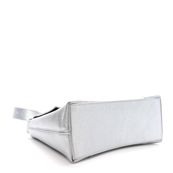 BALENCIAGA Metallic Soft Textured Calfskin Small Downtown