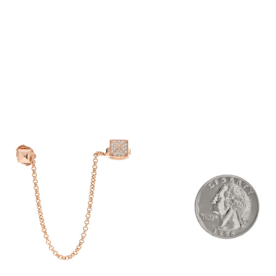 HERMES 18K Rose Gold Diamond Clou d'H Left Climber Earring