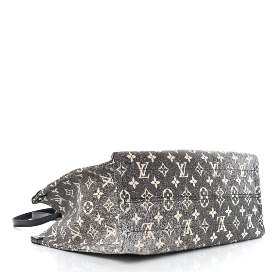 LOUIS VUITTON Monogram Jacquard Denim Onthego MM Black