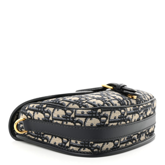 CHRISTIAN DIOR Oblique Medium Bobby Flap Blue 1402177