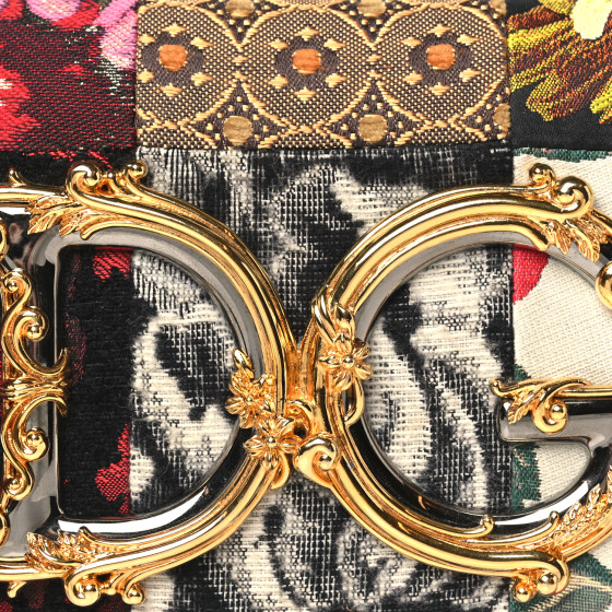 DOLCE & GABBANA Patchwork Snakeskin Brocade DG Girls Chain