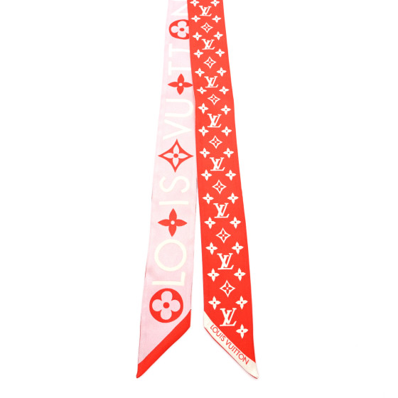 LOUIS VUITTON Silk Monogram Infinity BB Bandeau Light Pink