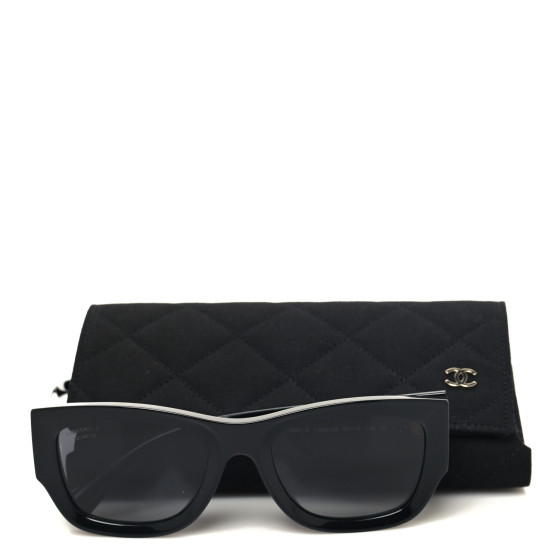 CHANEL サングラス 5507-A シャネル BLACK CHANEL Acetate Rectangle Sunglasses 5507-A Black 1448935