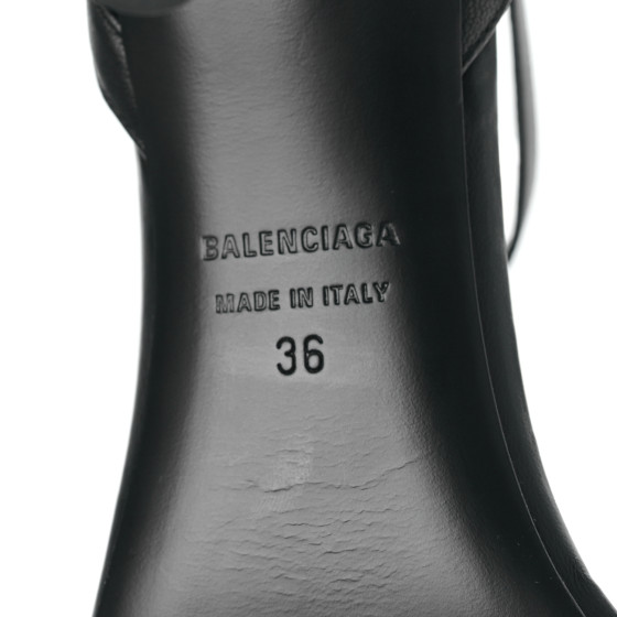 BALENCIAGA Soft Calfskin Fetish 80mm Sandals 36 Black
