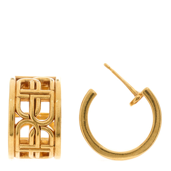BALENCIAGA ゴールド ロゴピアス BALENCIAGA Metal BB Logo Hoop Earrings Gold 1446095