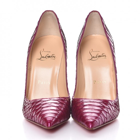 CHRISTIAN LOUBOUTIN Python Crystal Lame So Kate 120 Pumps 35