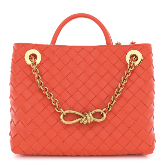 BOTTEGA VENETA Nappa Intrecciato Small Andiamo With Chain