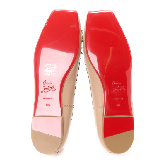 CHRISTIAN LOUBOUTIN Nappa Mamadrague Flats 36 Blush 1524591