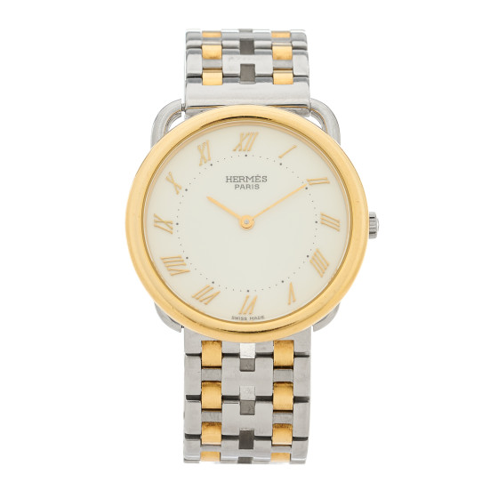 Hermes Arceau Ladies Watch - 18K Gold Plated & Stainless