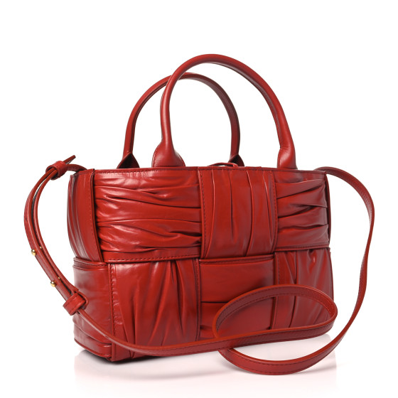 BOTTEGA VENETA Foulard Intrecciato Pleated Mini Arco Tote