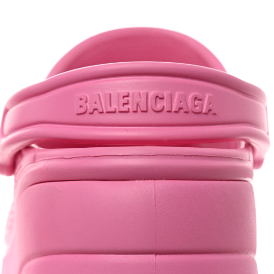 BALENCIAGA X CROCS Rubber Textured Womens Platform Sandals