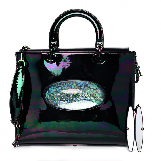 CHRISTIAN DIOR Metallic Iridescent Calfskin Amazonia Gisela
