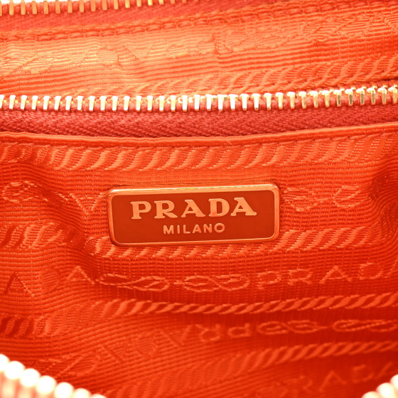 PRADA Tessuto Nylon Saffiano Crossbody Bag Papaya 1283871