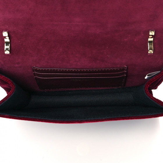 JIMMY CHOO Velvet Bohemia Bag Bordeaux 1027059 | FASHIONPHILE