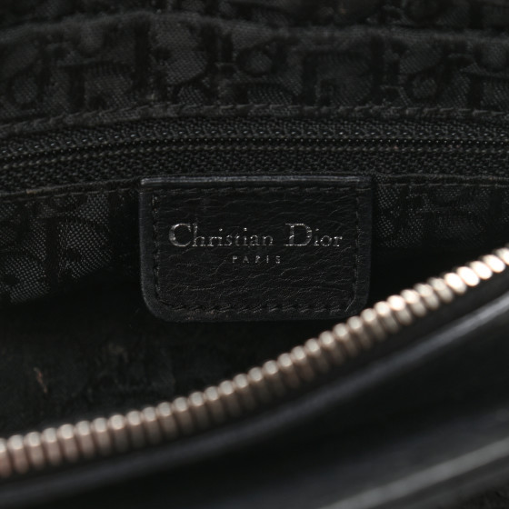 CHRISTIAN DIOR Calfskin Cannage Stitched Small Lady East