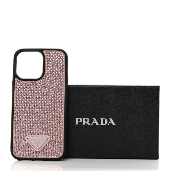 PRADA◆iPhone 14 Pro Max スマホケース クリスタル ストラップ PRADA◇iPhone 14 Pro Max スマホケース クリスタル ストラップ