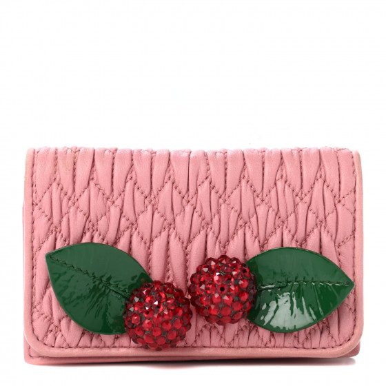 小物 Archive miu miu compact wallet pink luxury-women-miu-miu-used-