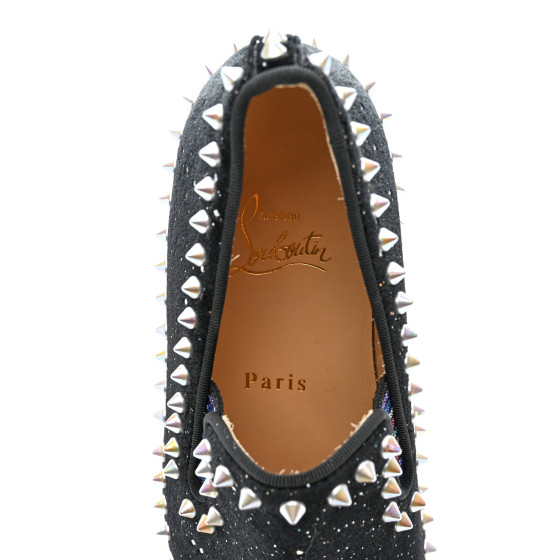 CHRISTIAN LOUBOUTIN Glitter Tennis Spikes Womens Pik Boat