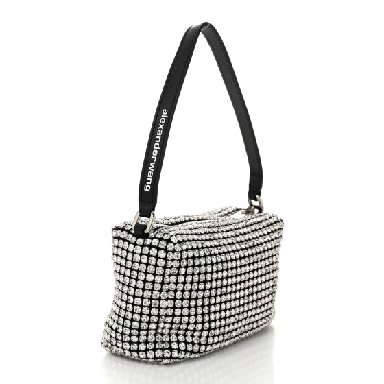 ALEXANDER WANG Mesh Crystal Rhinestone Mini Heiress Pouch