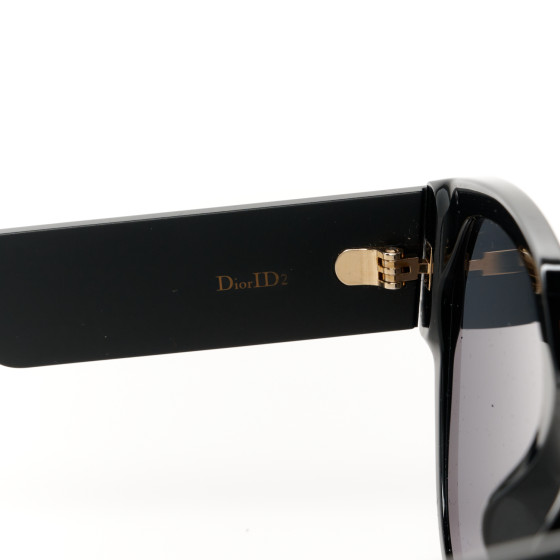 CHRISTIAN DIOR Acetate DiorID2 Sunglasses Black 1644721