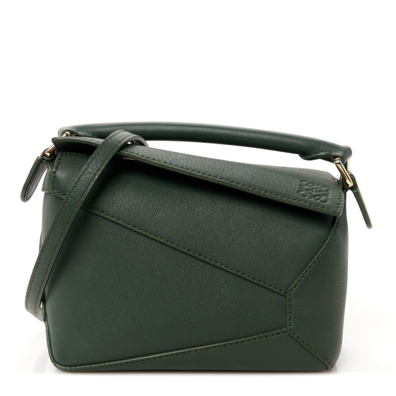 ハンドバッグ Loewe Khaki Leather Mini Puzzle Handbag LOEWE Calfskin Mini Puzzle Edge Bag Vintage Khaki 1646955