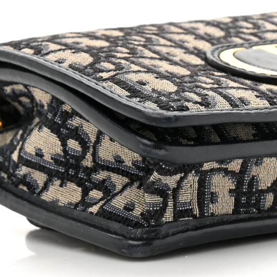 CHRISTIAN DIOR Oblique 30 Montaigne 2-In-1 Pouch Blue