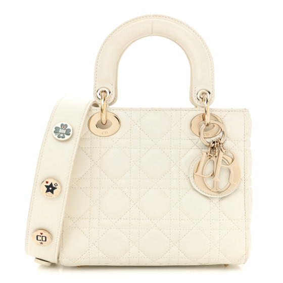 Dior★Dior Small Lambskin Cannage My Lady Dior Lucky Badges CHRISTIAN DIOR Lambskin Cannage Small Lucky Badges My Lady