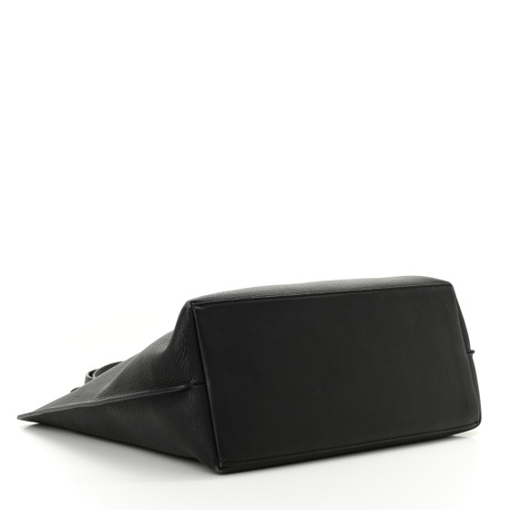 LOUIS VUITTON Calfskin Lockme Go Tote Black 1646409