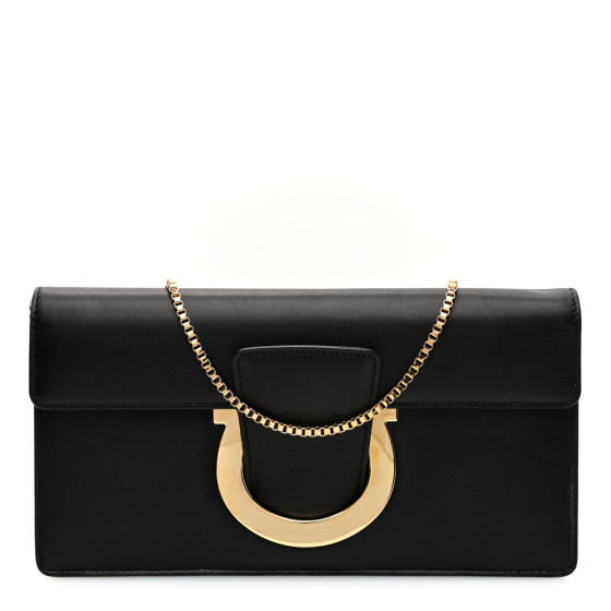 Ferragamo black clutch
