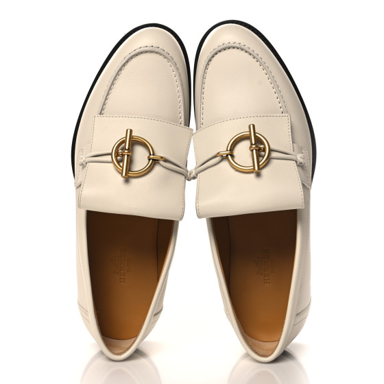 HERMES ベージュ　キャメル　 ローファー レザー　38 24.5㎝ HERMES ベージュキャメル ローファー レザー38 24.5㎝