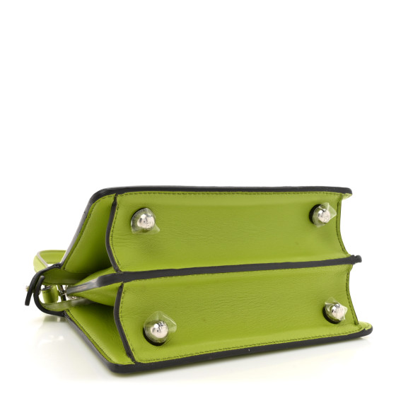 FENDI Shiny Nappa Petite Peekaboo I SEE U Satchel Verde Mela