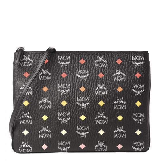MCM Skyoptic Visetos Crossbody Pouch Spectrum Diamond Black