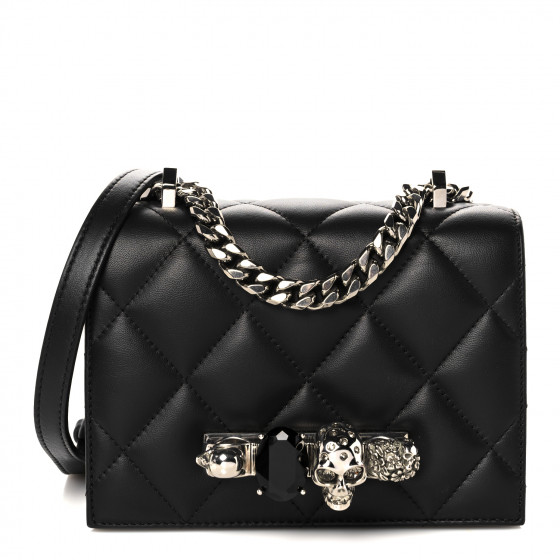 ALEXANDER MCQUEEN Lambskin Quilted Knuckle Shoulder Bag