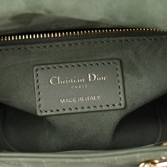CHRISTIAN DIOR Lambskin Cannage Small My ABCDior Lady Dior