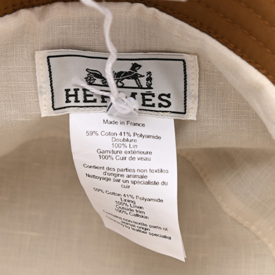 HERMES Gabardine Cotton Swift Bob Elvis Robot Bucket Hat 59