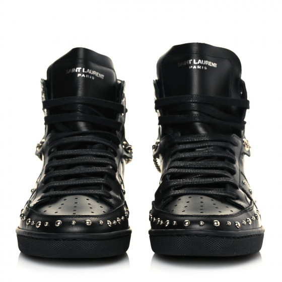 SAINT LAURENT Calfskin Saint Lauren Stud Wolly SL-22 High