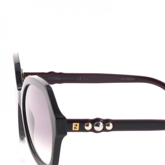 FENDI Studded Hexagon Fun Fair Sunglasses FF 0270/S Black