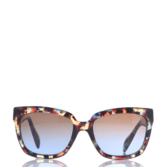 PRADA Square Sunglasses SPR 07P Tortoise Blue 539557