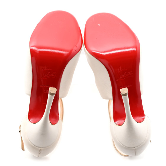 CHRISTIAN LOUBOUTIN Shiny Nappa Malefissima 100 Sandals 36