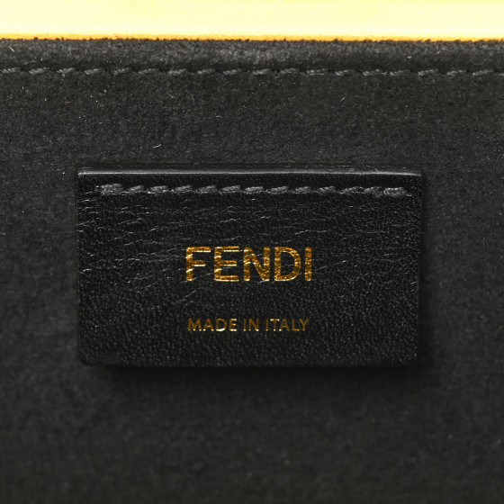 FENDI Vitello Fluffy Logo Horizontal Box Crossbody Bag