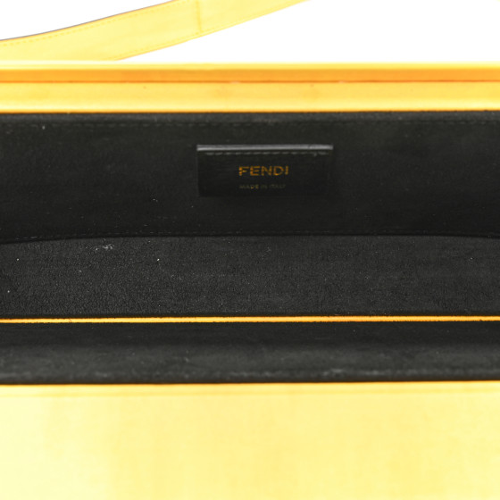 FENDI Vitello Fluffy Logo Horizontal Box Crossbody Bag