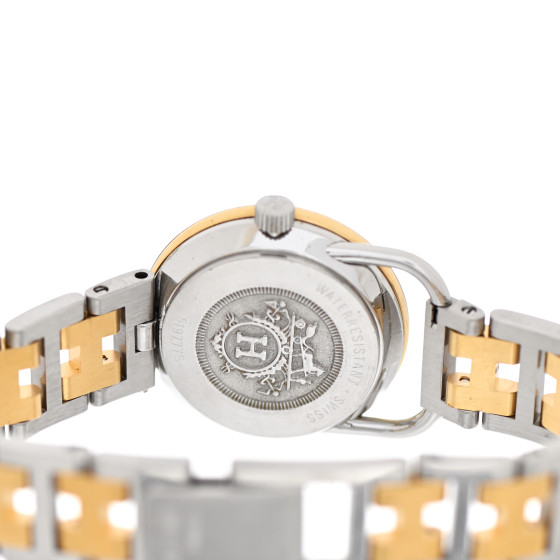 HERMES ゴールド ARCEAU 電池式 HERMES エルメス アルソー 腕時計 OH済 ステンレススチール