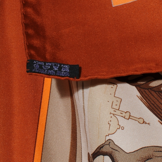 HERMES Silk Chevaux Arabes Scarf 90 40136 | FASHIONPHILE